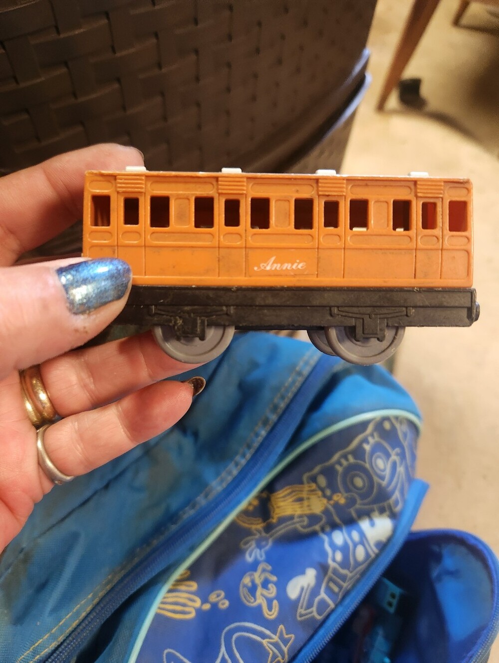Orange 'Annie' Toy Train Car